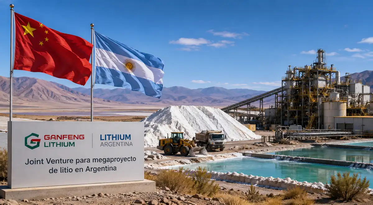 Ganfeng y Lithium Argentina integrarán proyectos en Salta para ampliar la producción de litio regional. Fuente: Composición IA