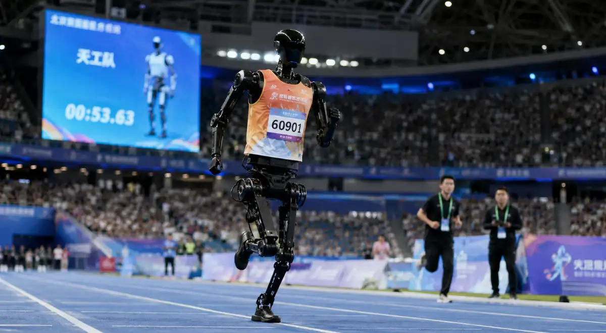 Robots humanoides pusieron a prueba velocidad, equilibrio y autonomía durante una competencia tecnológica realizada en Beijing.