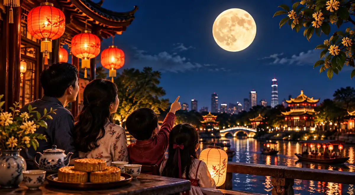 La luna llena simboliza unión y reencuentro durante una de las celebraciones tradicionales más importantes de China.