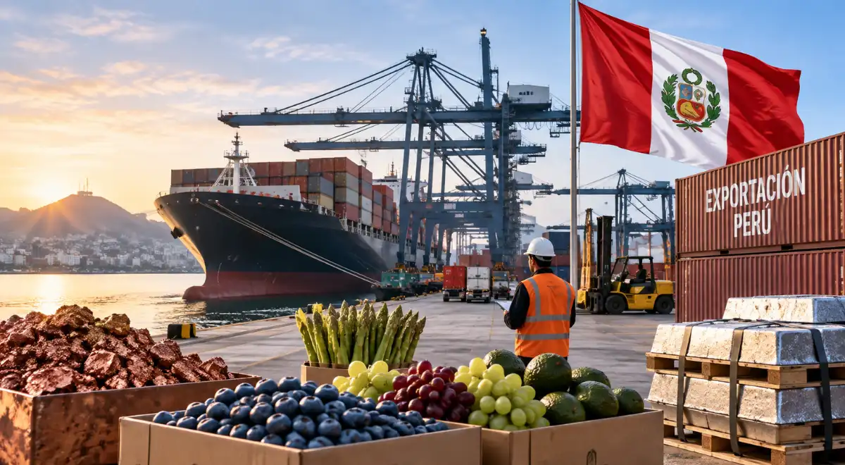 Las exportaciones peruanas alcanzaron US$63.521 millones entre enero y julio de 2026 y crecieron 33%.