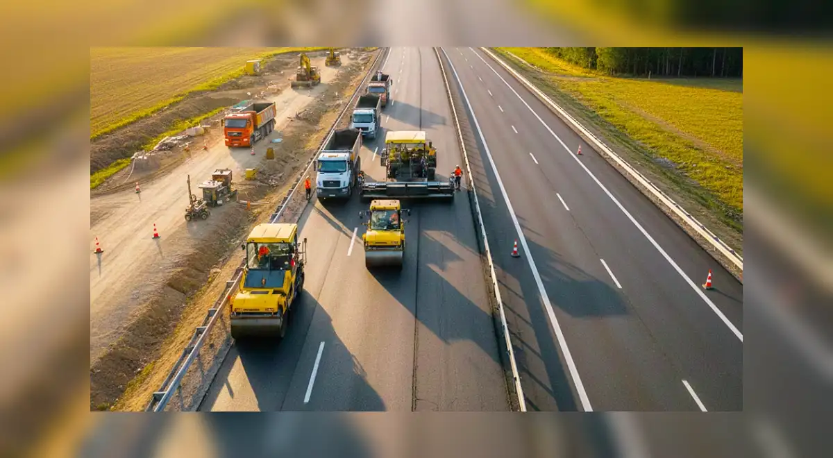 Construcción de carreteras en China