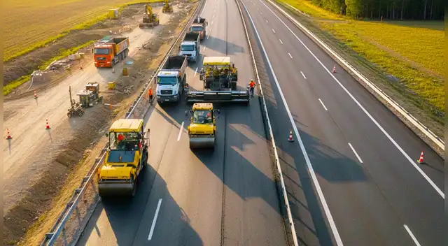 China construye 160 kilómetros de autopista sin operarios ni conductores en las máquinas de obras